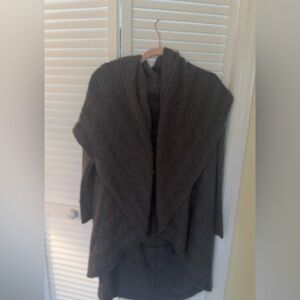 Anne Fontaine Charcoal Sweater Poncho